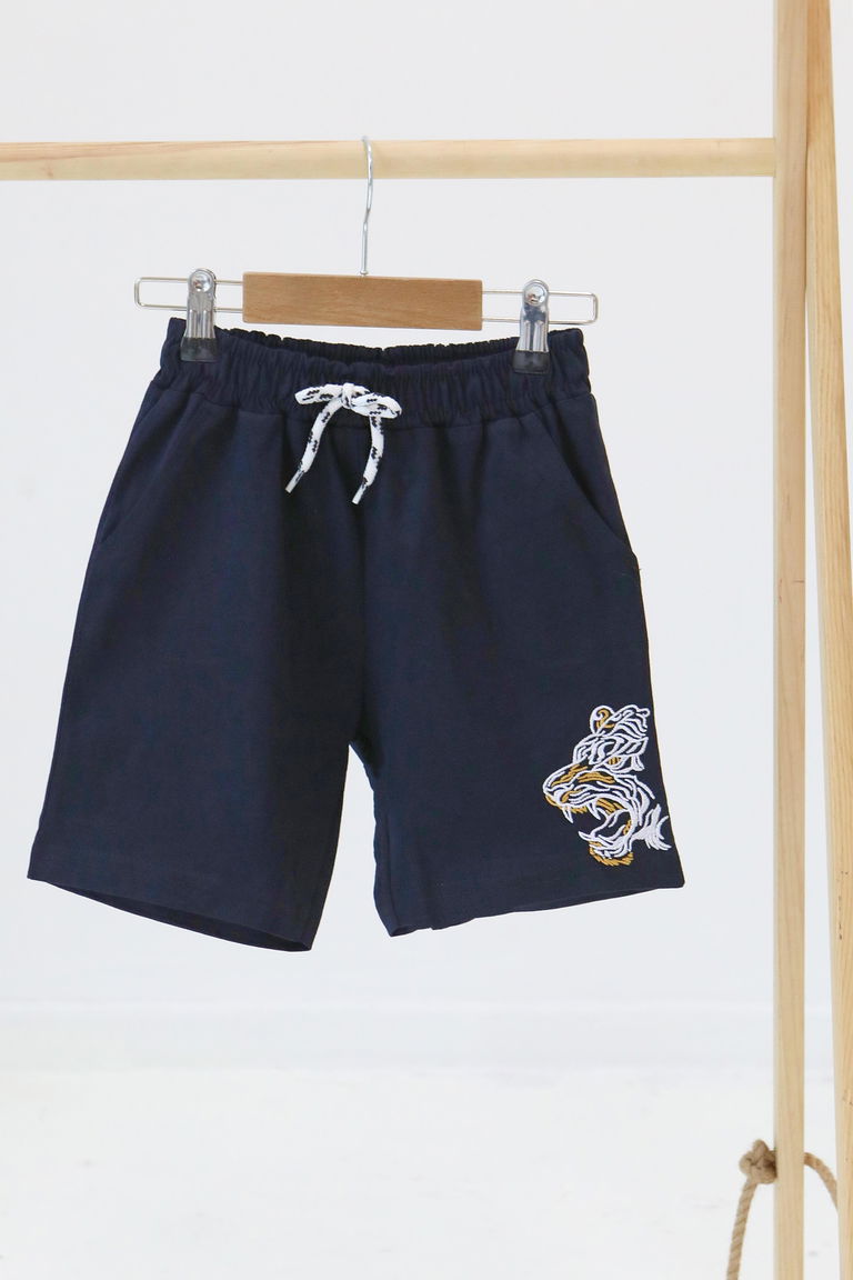Kız Çocuk Lacivert Baskılı Şort - 27336 - TOFİSA