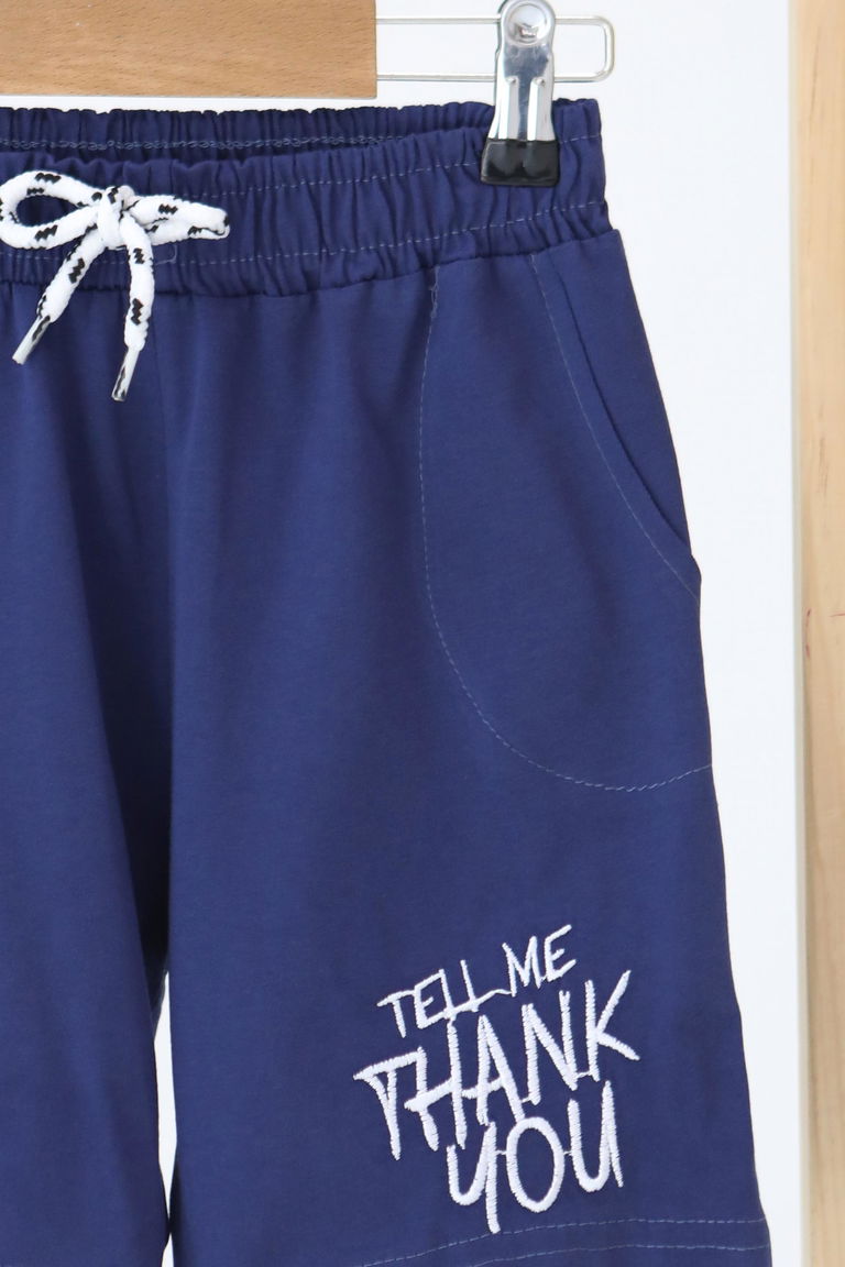 Kız Çocuk Lacivert Baskılı Şort - 27337 - TOFİSA