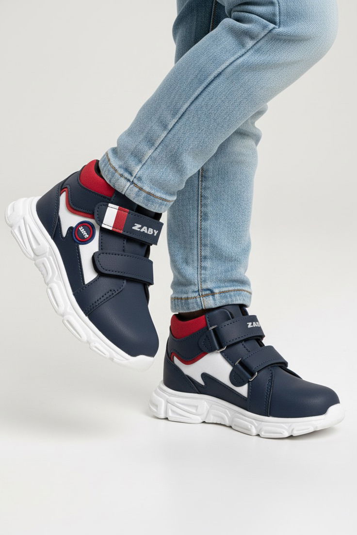 Kız Çocuk Lacivert Cırtcırtlı Detaylı Bot - 27892-LACIVERT - TOFİSA