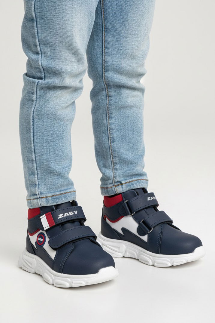 Kız Çocuk Lacivert Cırtcırtlı Detaylı Bot - 27892-LACIVERT - TOFİSA