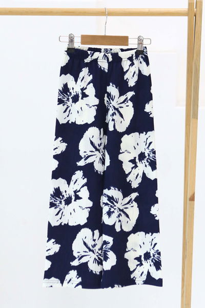 Kız Çocuk Lacivert Desenli Pantolon - 27305 