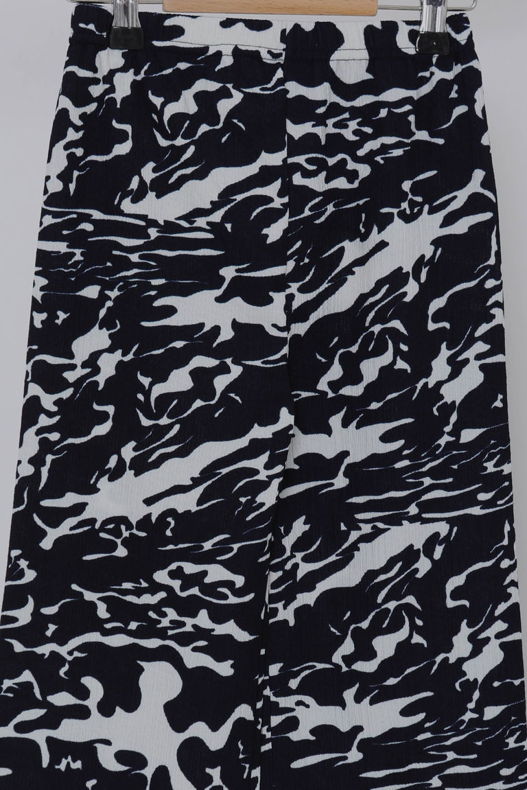 Kız Çocuk Lacivert Leopar Desenli Pijama Altı - 27051 - TOFİSA