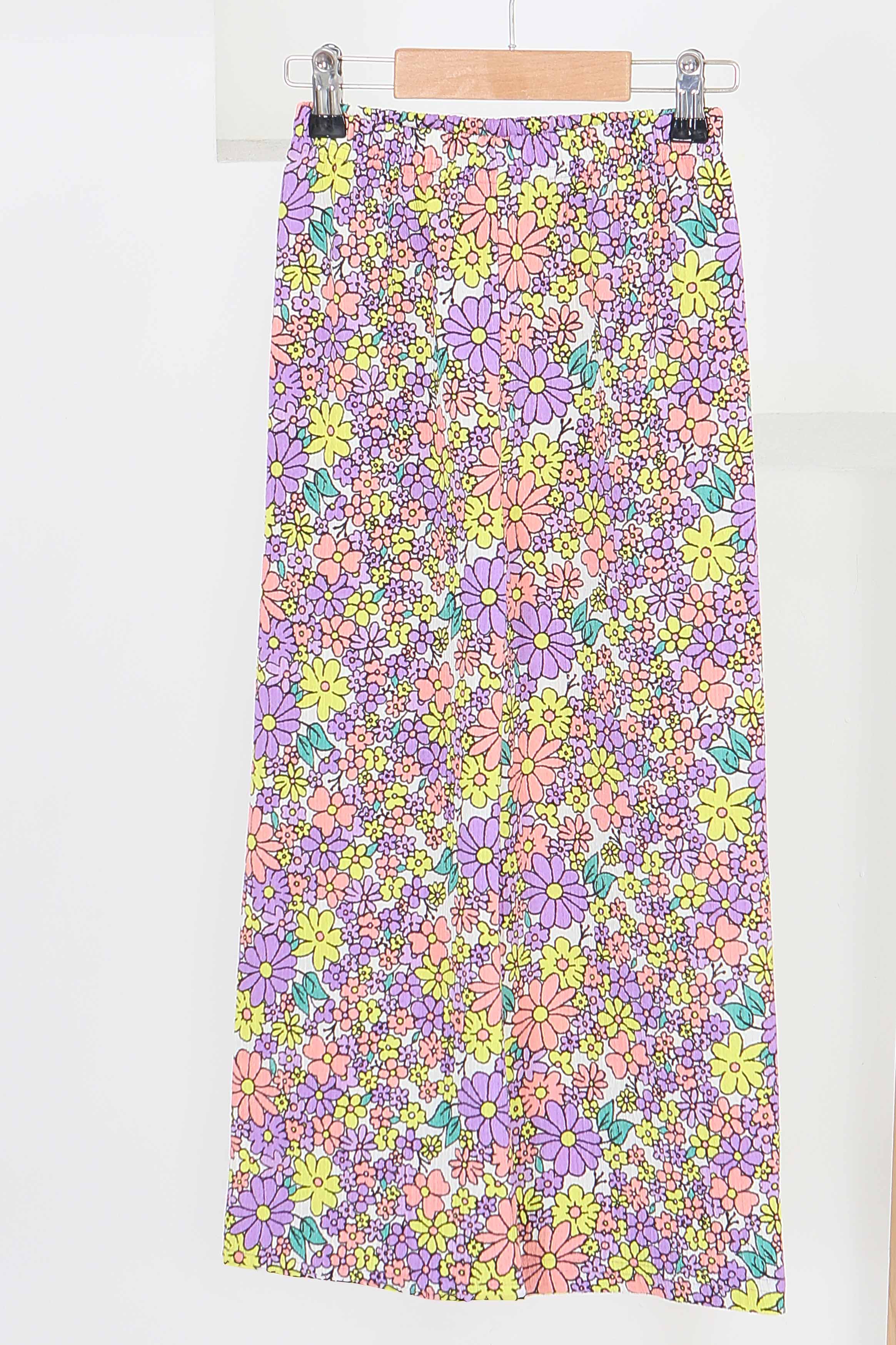 Kız Çocuk Lila Desenli Pantolon - 27580 - 1