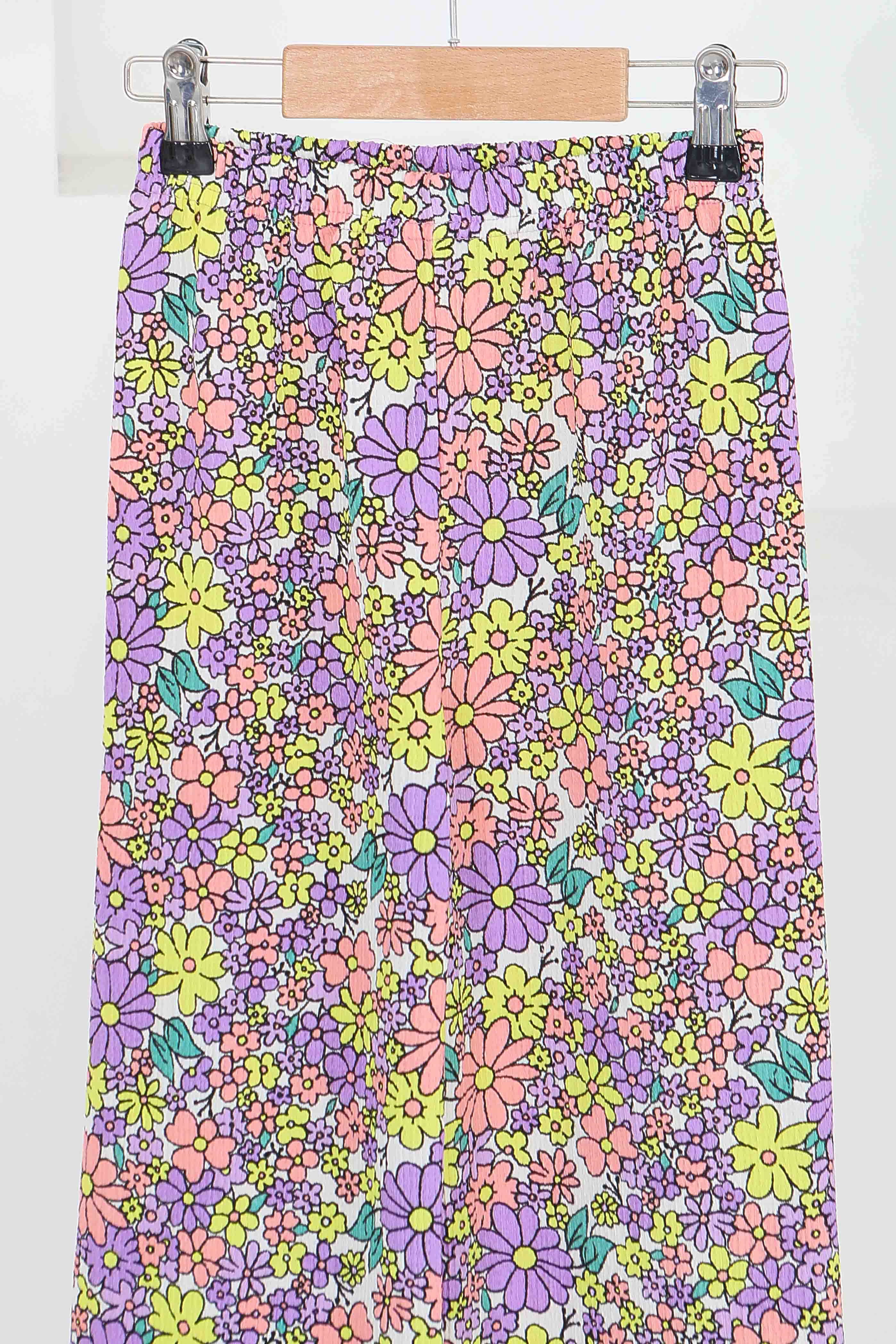Kız Çocuk Lila Desenli Pantolon - 27580 - 2