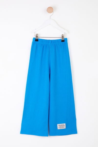Kız Çocuk Mavi Arma Detaylı Pijama Altı - 25488 