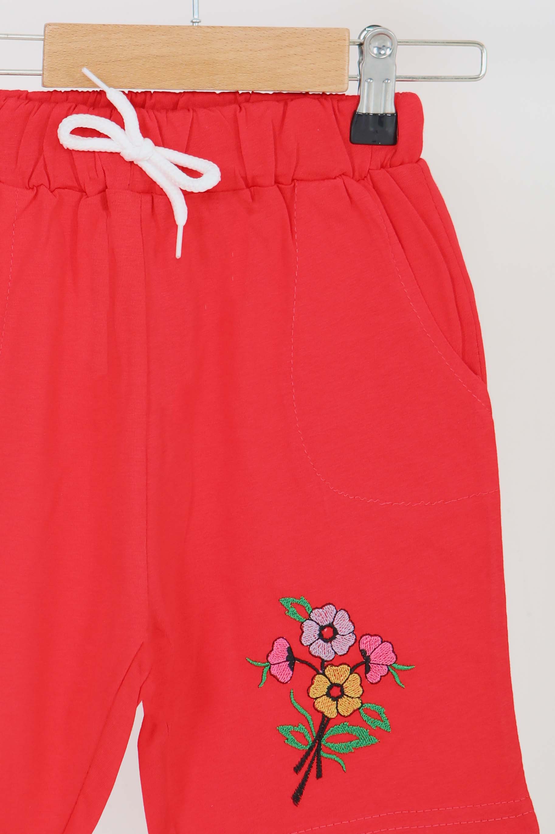 Kız Çocuk Mercan Baskılı Şort - 27331 - 2