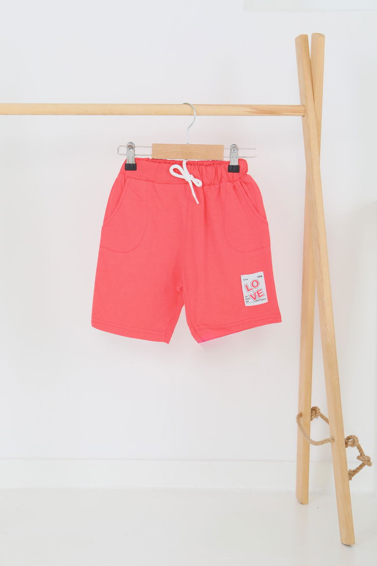 Kız Çocuk Mercan Baskılı Şort - 27332 - TOFİSA