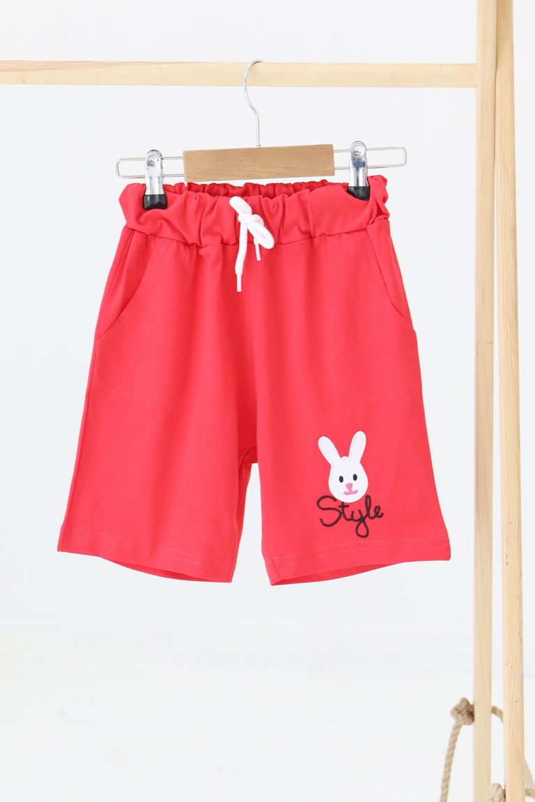 Kız Çocuk Mercan Baskılı Şort - 27334 - TOFİSA