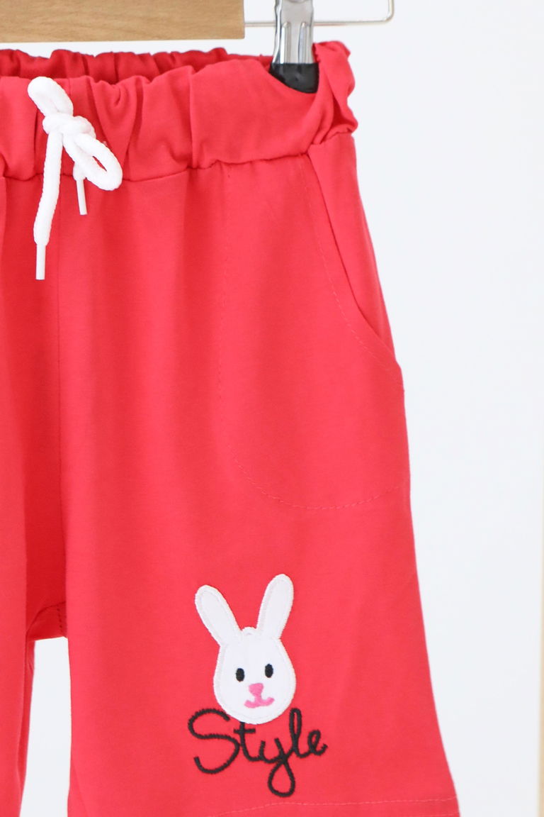 Kız Çocuk Mercan Baskılı Şort - 27334 - TOFİSA