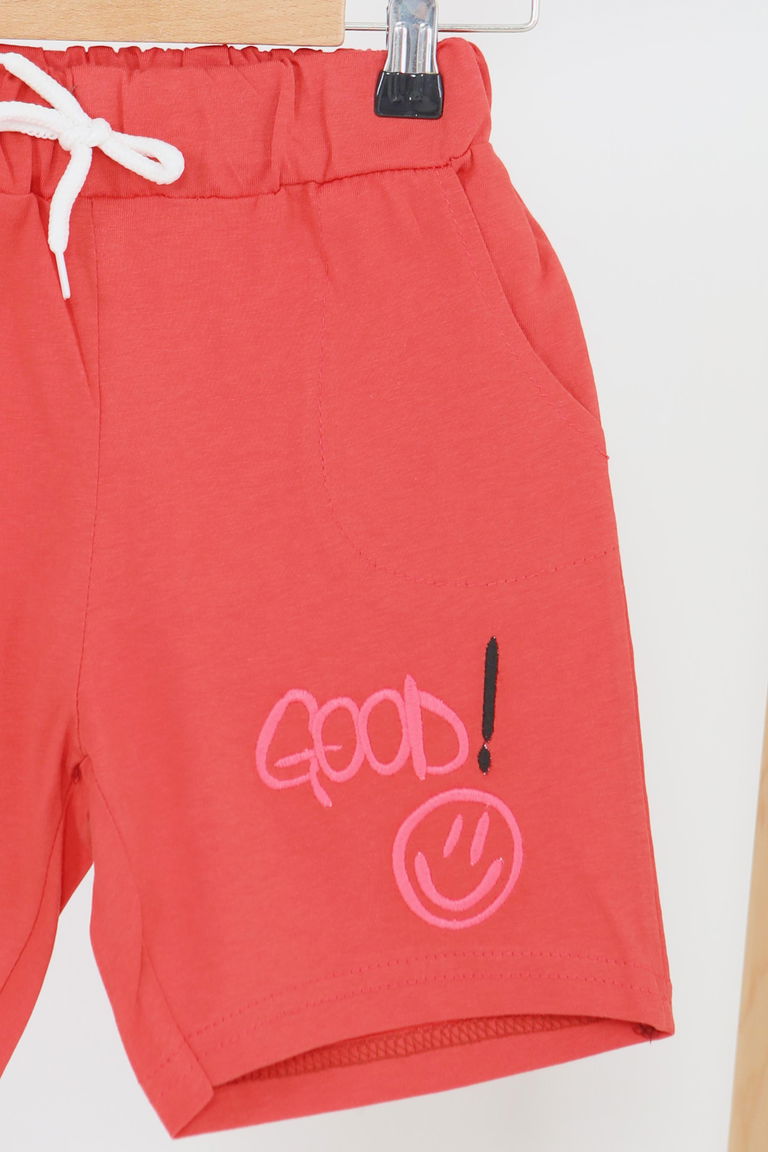 Kız Çocuk Mercan Baskılı Şort - 27460 - TOFİSA