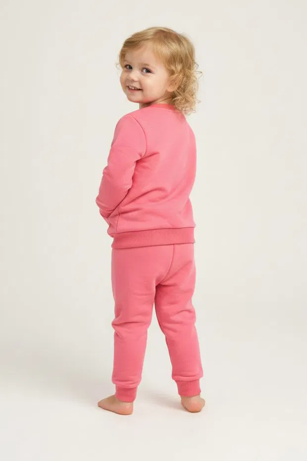 Kız Çocuk Mercan Kanguru Cepli Takım - 28190-MERCAN - TOFİSA