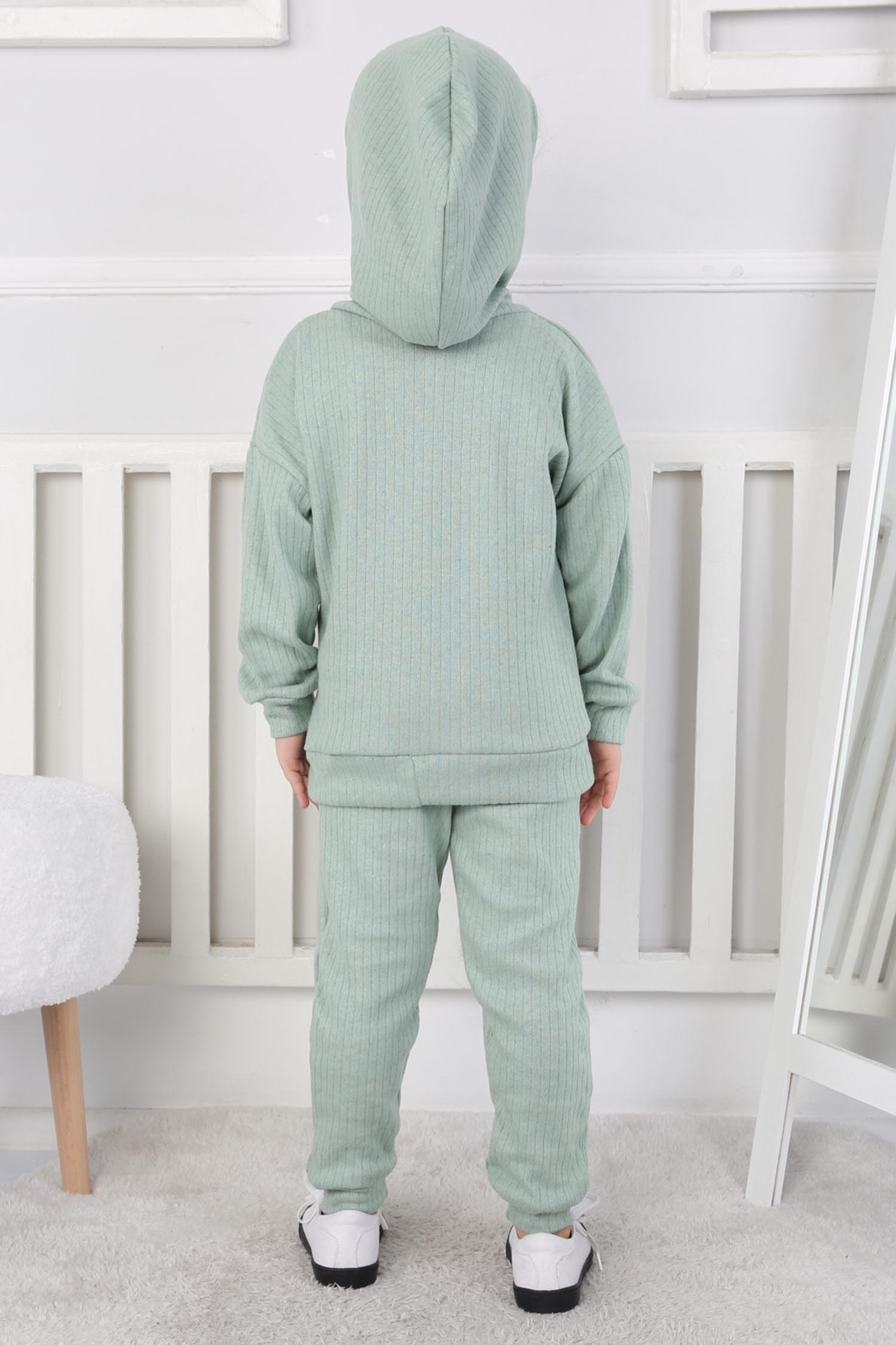 Kız Çocuk Mint Baskılı İkili Takım - 26794 - 4