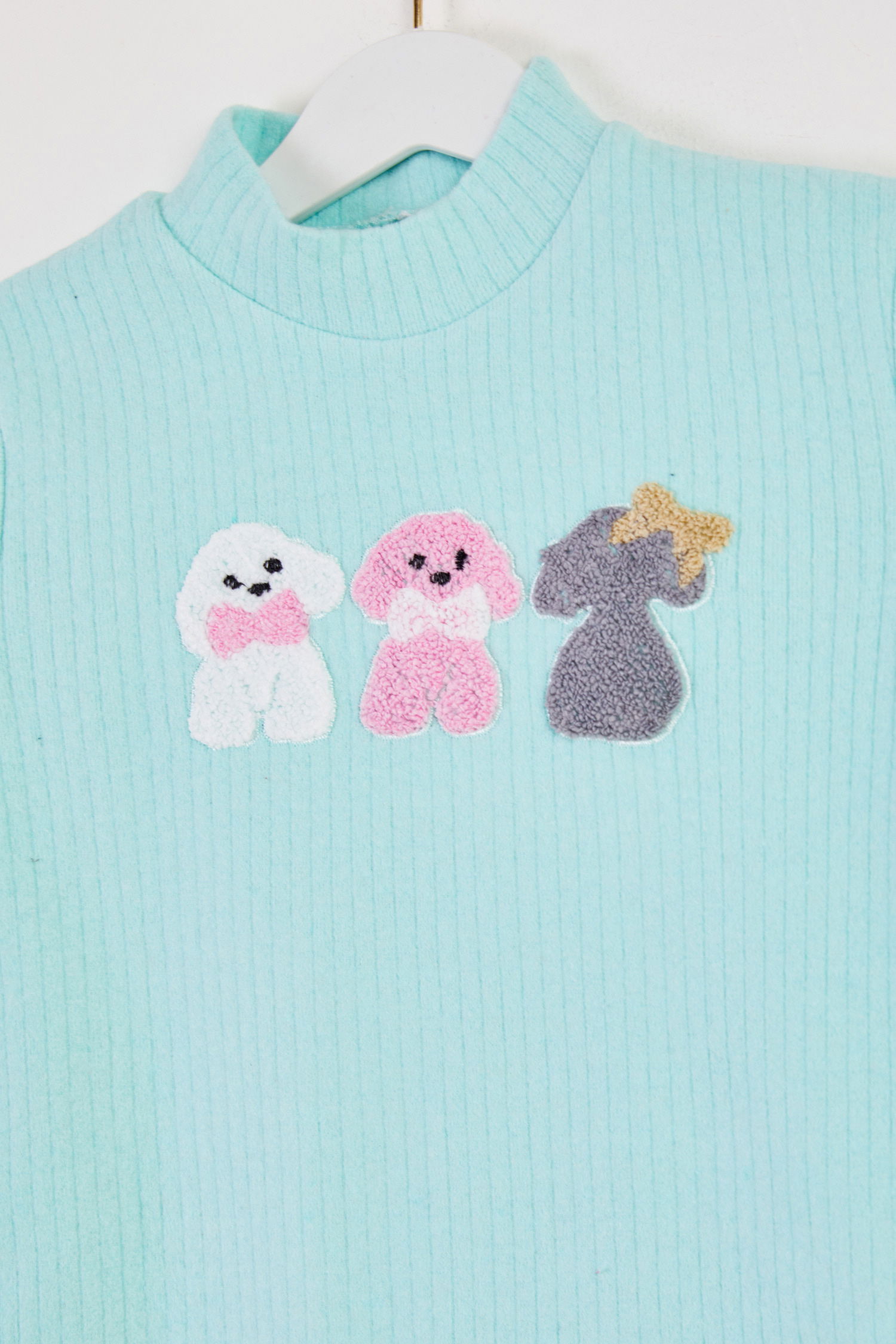 Kız Çocuk Mint Baskılı Pijama Takımı - 26443 - 2