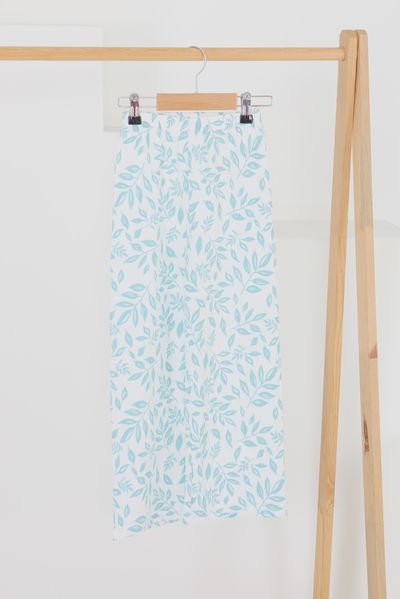 Kız Çocuk Mint Çiçek Desenli Pantolon - 27499 