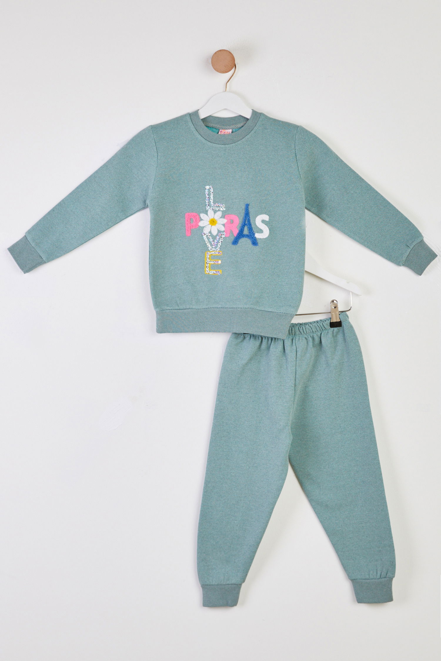 Kız Çocuk Mint Eşofman Takımı - 26352 - 1