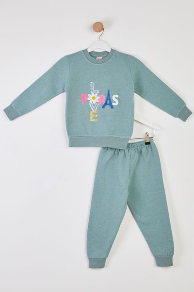 Kız Çocuk Mint Eşofman Takımı - 26352 