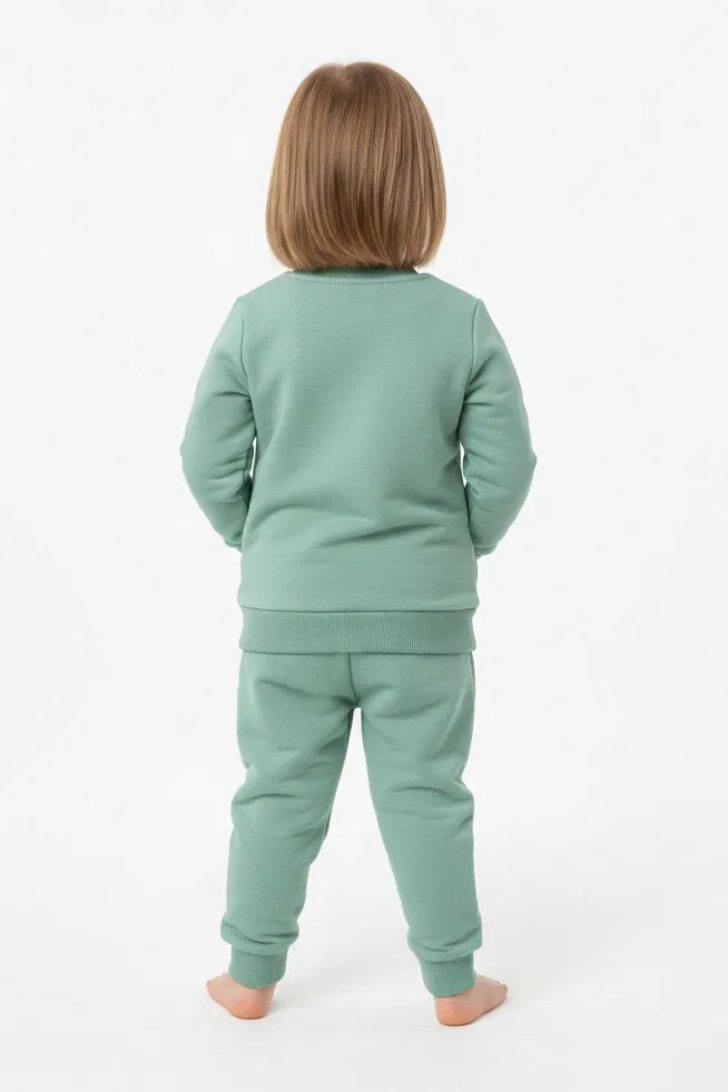 Kız Çocuk Mint Kanguru Cepli Takım - 28190-MINT - TOFİSA