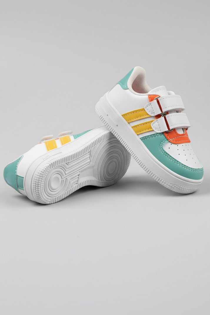 Kız Çocuk Mint-turuncu Renkli Bebek Ayakkabı - 27483-MINT-TURUNCU - TOFİSA