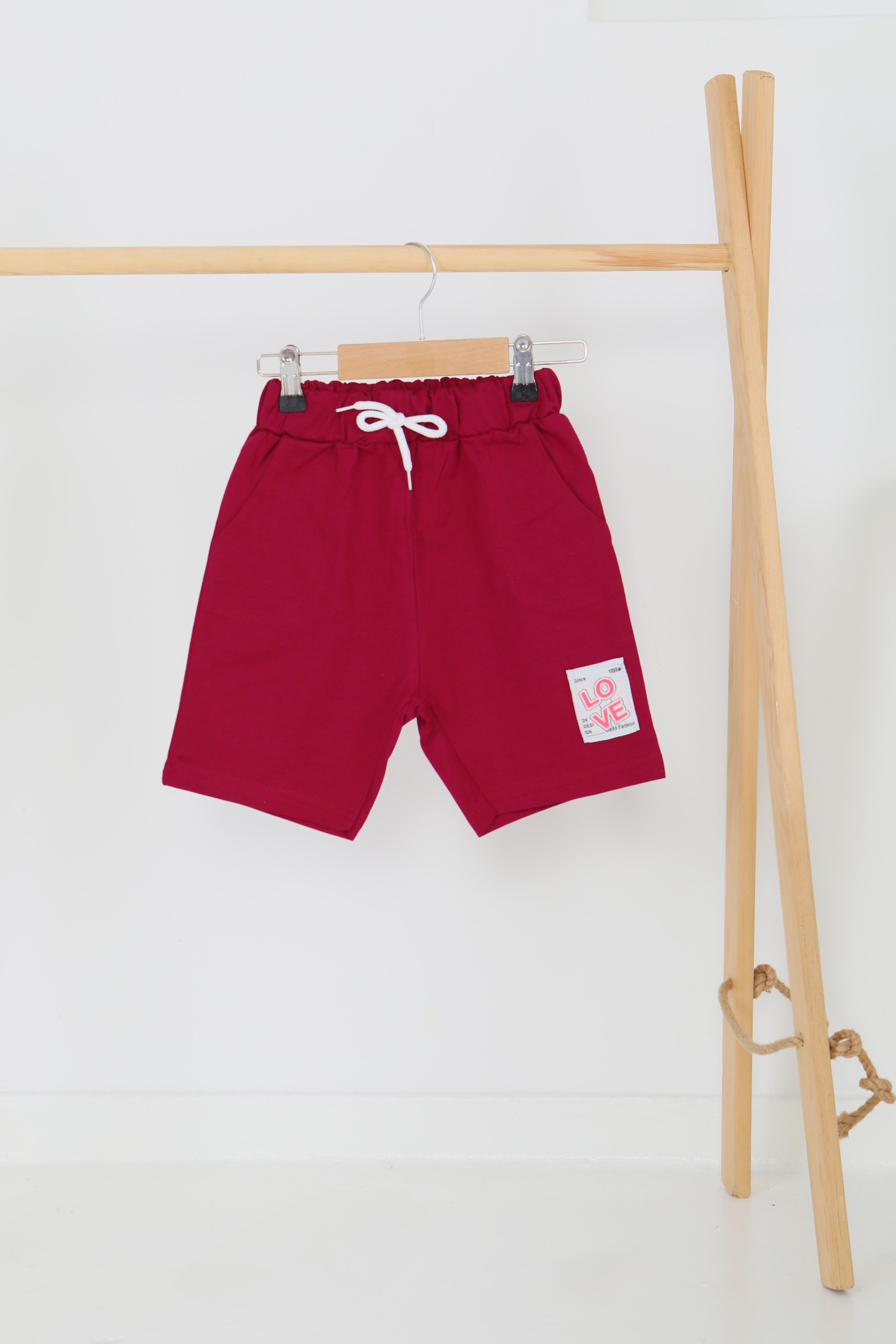 Kız Çocuk Mor Baskılı Şort - 27332 - 1