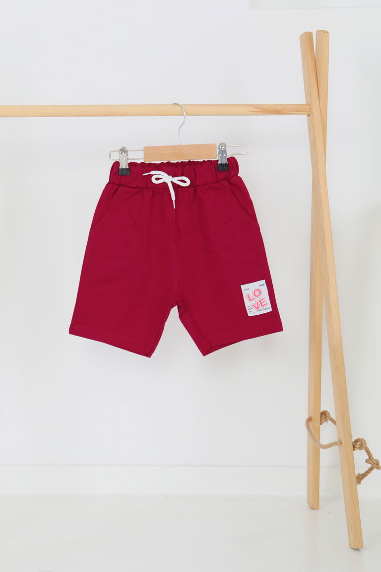 Kız Çocuk Mor Baskılı Şort - 27332 - TOFİSA