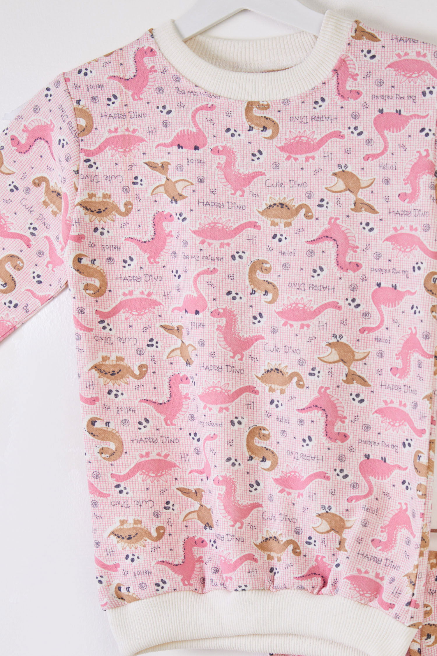 Kız Çocuk Pembe Baskılı Pijama Takımı - 26311 - 2