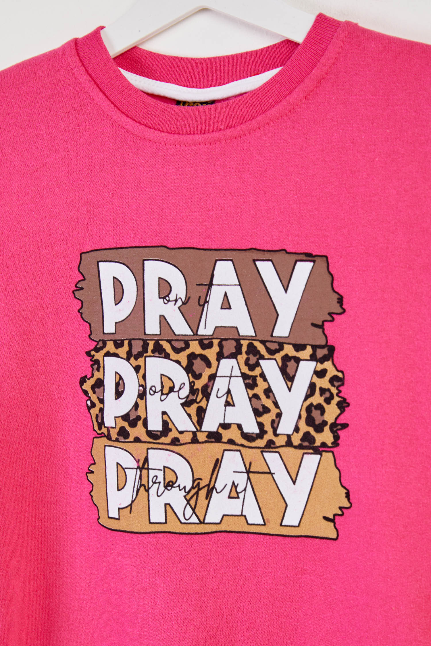 Kız Çocuk Pembe Baskılı Sweatshirt - 26442 - 2