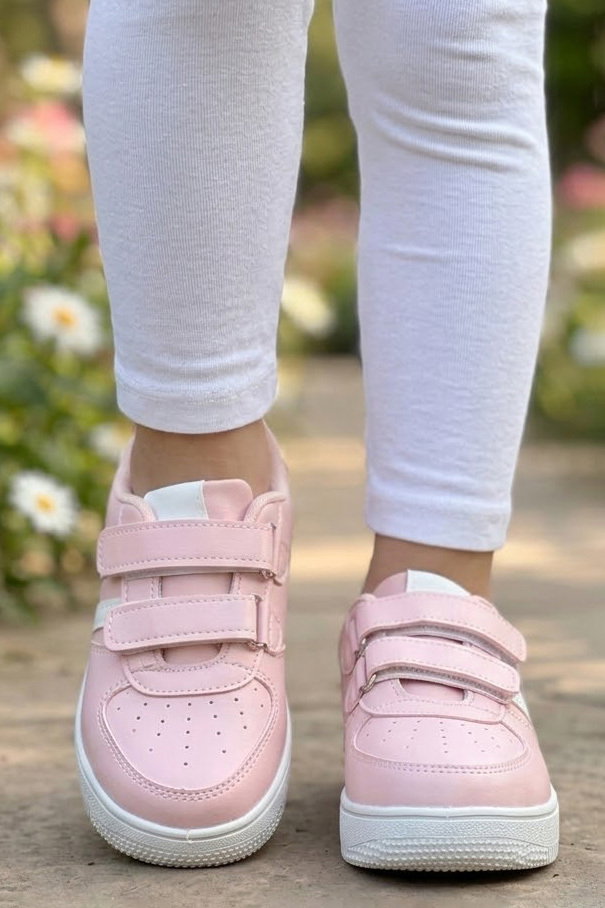 Kız Çocuk Pembe Beyaz AİR Çocuk Spor Ayakkabı - 27479-PEMBE-BEYAZ - 2
