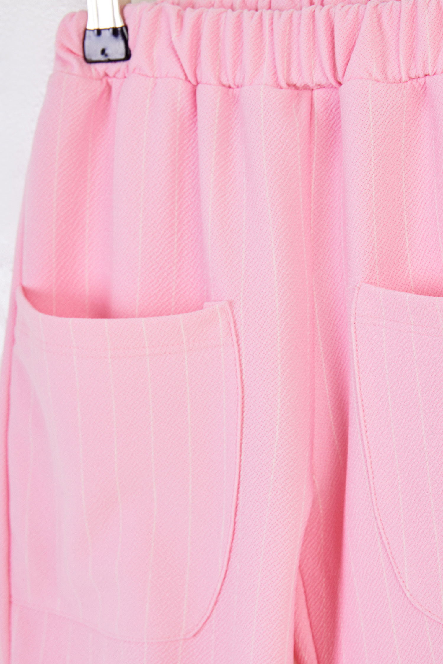 Kız Çocuk Pembe Çizgili Cepli Pantolon - 26465 - 2