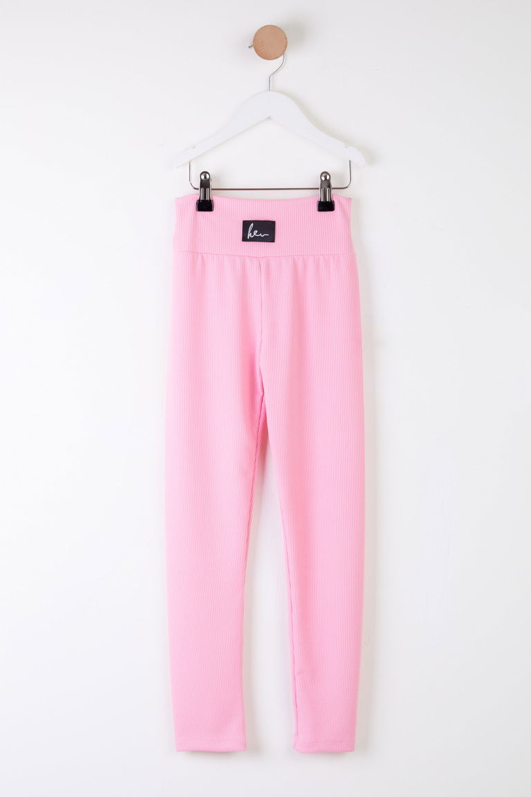 Kız Çocuk Pembe Dar Paça Tayt - 25509 - TOFİSA