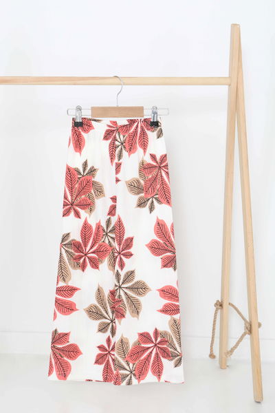 Kız Çocuk Pembe Desenli Pantolon - 27378 