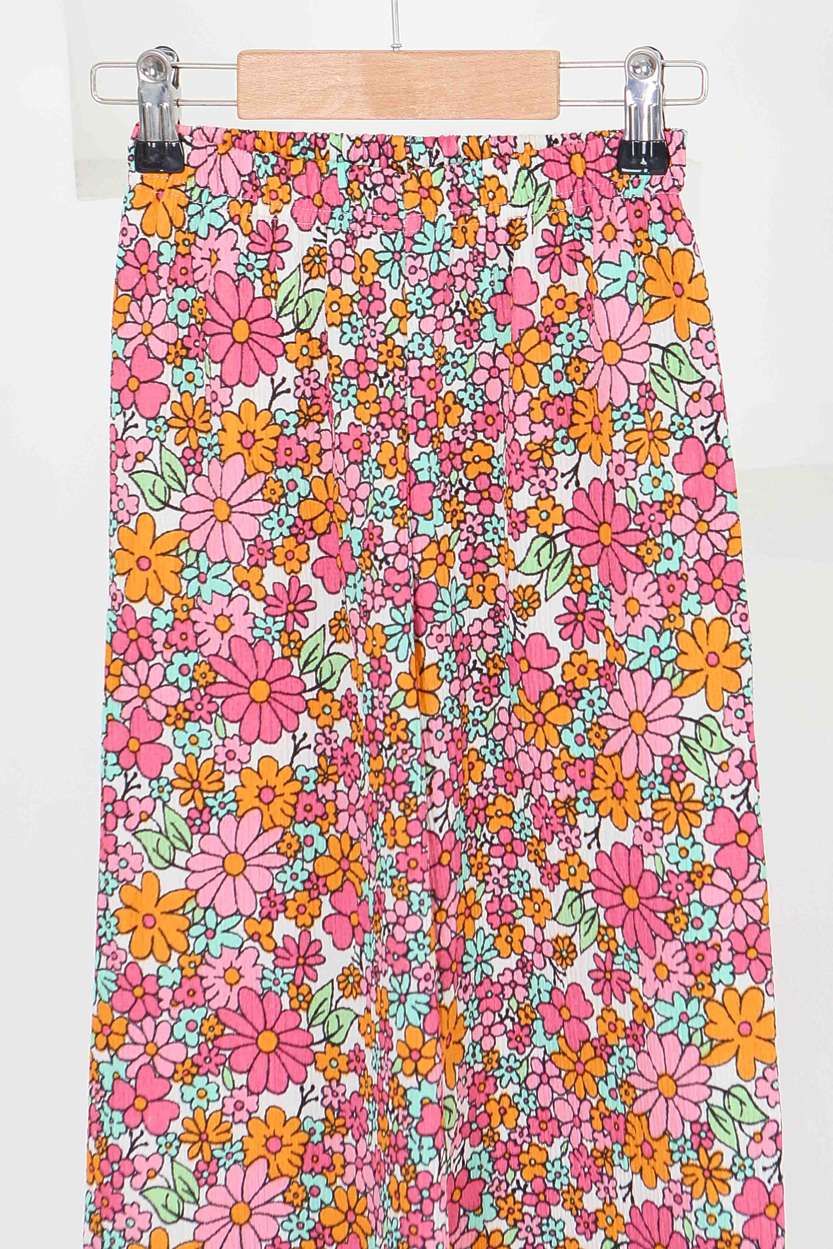 Kız Çocuk Pembe Desenli Pantolon - 27580 - 2