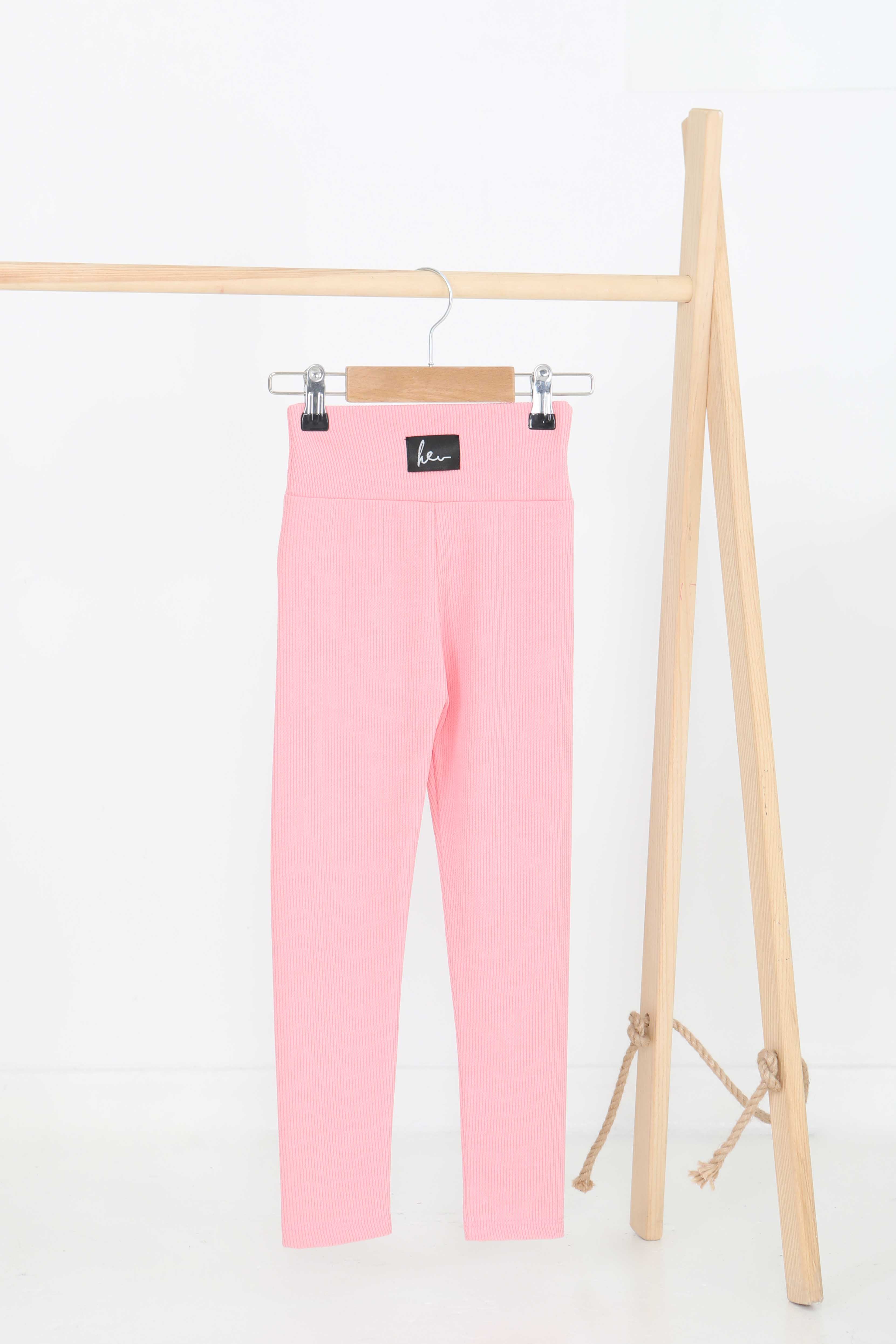 Kız Çocuk Pembe Fitilli Tayt - 27200 - 1