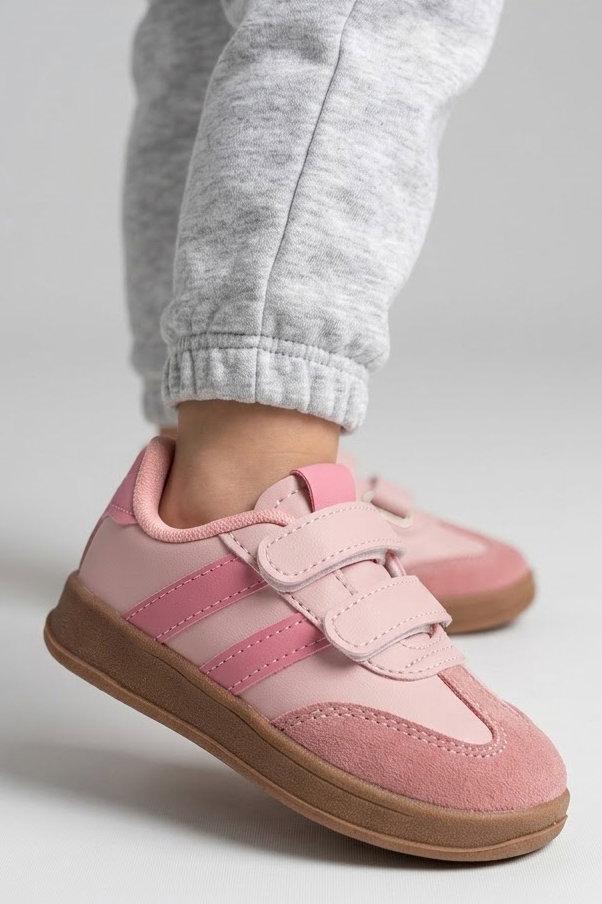 Kız Çocuk Pembe Pudra Çocuk Süet Detaylı Ayakkabı - 27481-PEMBE-PUDRA - 2