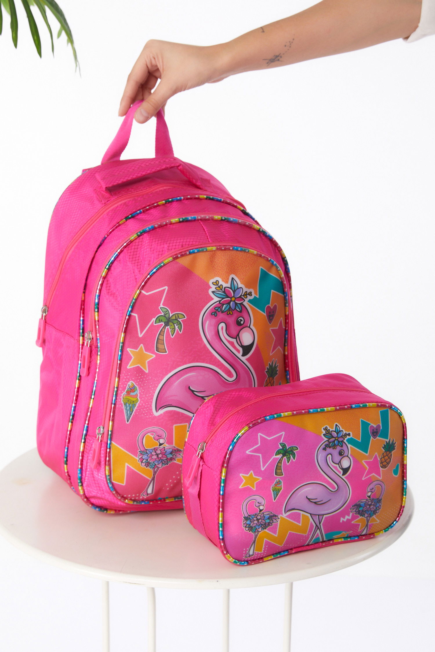 Kız Çocuk Pembe Sırt Çantası Beslenme - 26168 - 4