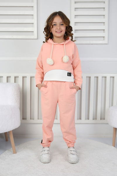 Kız Çocuk Pudra 3 lü Kız Çocuk Takım - 26721 