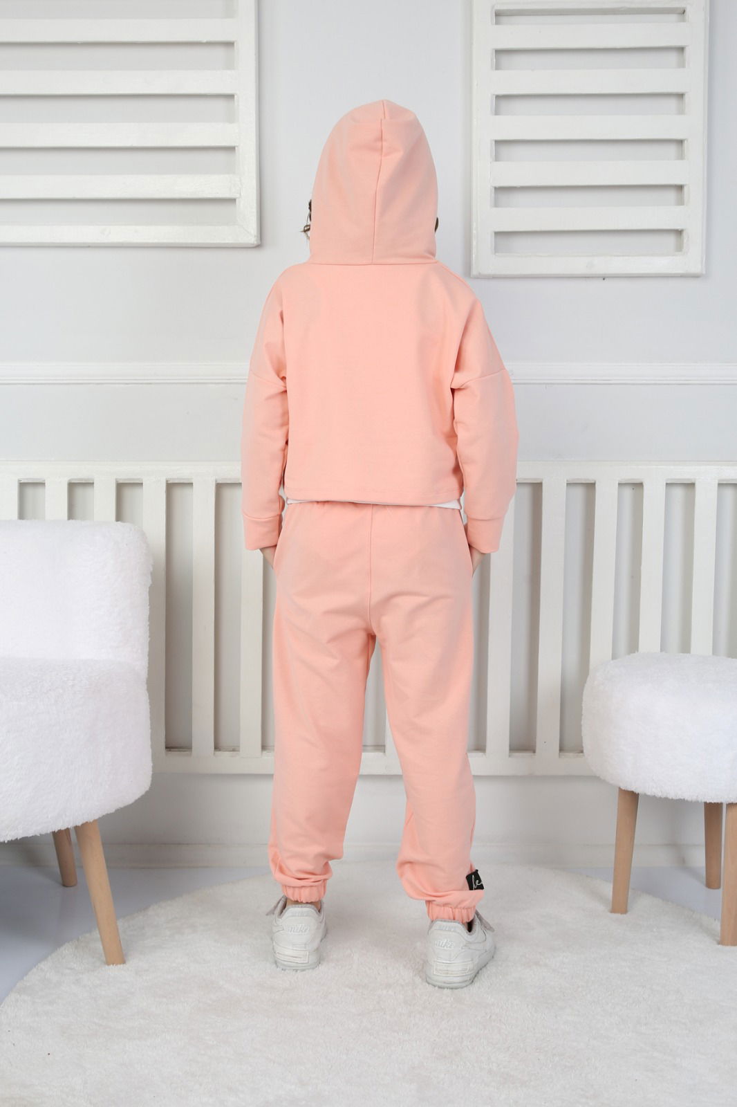 Kız Çocuk Pudra 3 lü Kız Çocuk Takım - 26721 - 4