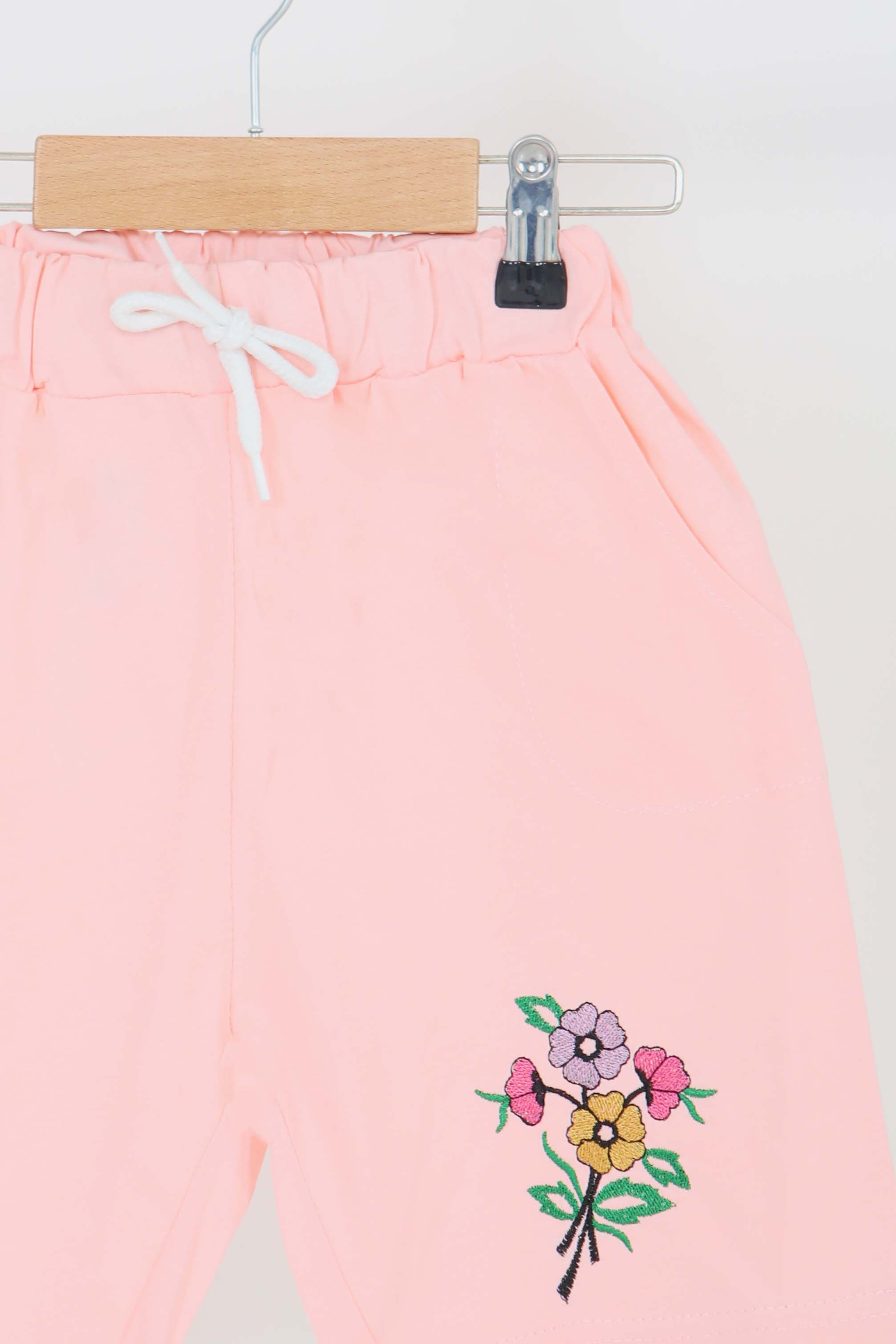 Kız Çocuk Pudra Baskılı Şort - 27331 - 2