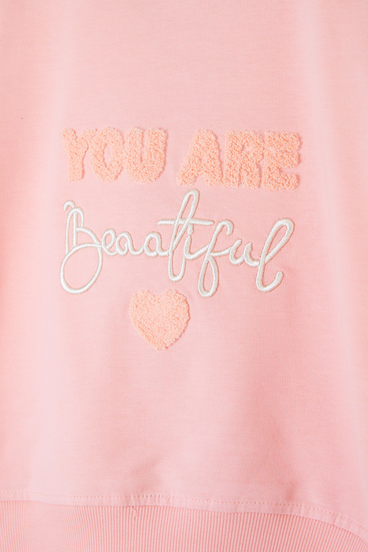 Kız Çocuk Pudra Beautiful Sweatshirt - 26105 - 2