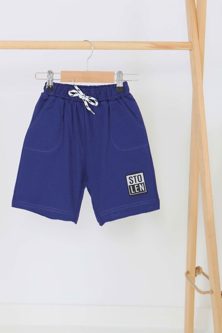 Kız Çocuk Saks Baskılı Şort - 27335 - TOFİSA