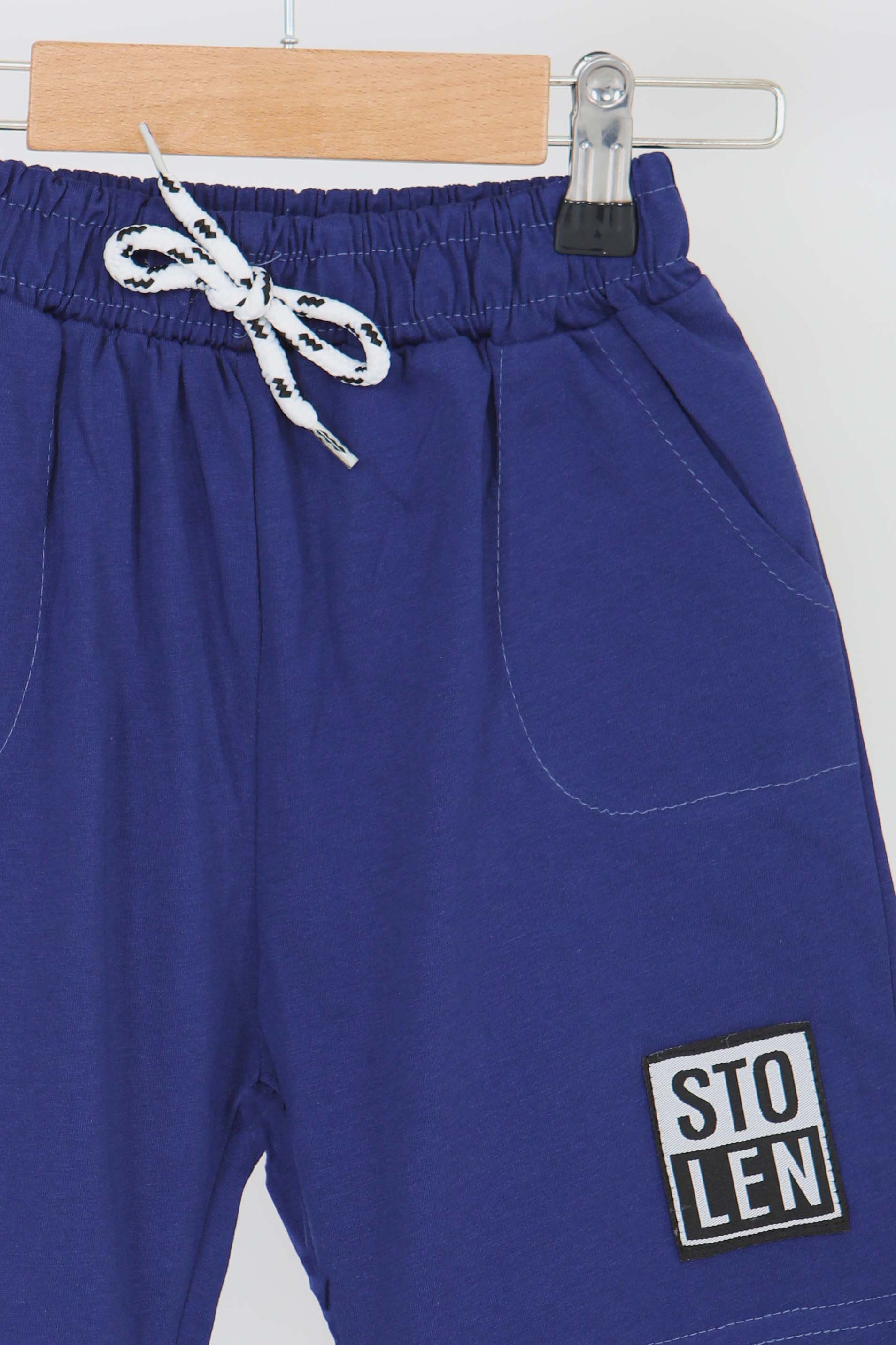 Kız Çocuk Saks Baskılı Şort - 27335 - 2