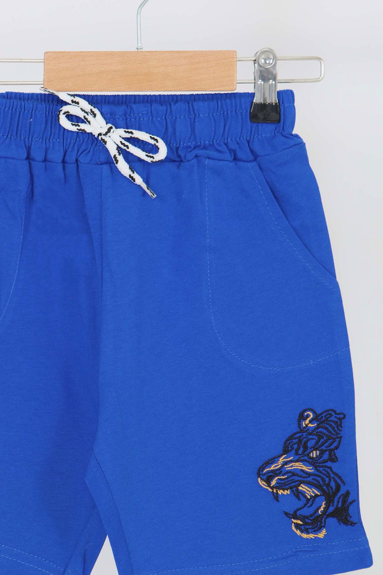 Kız Çocuk Saks Baskılı Şort - 27336 - TOFİSA