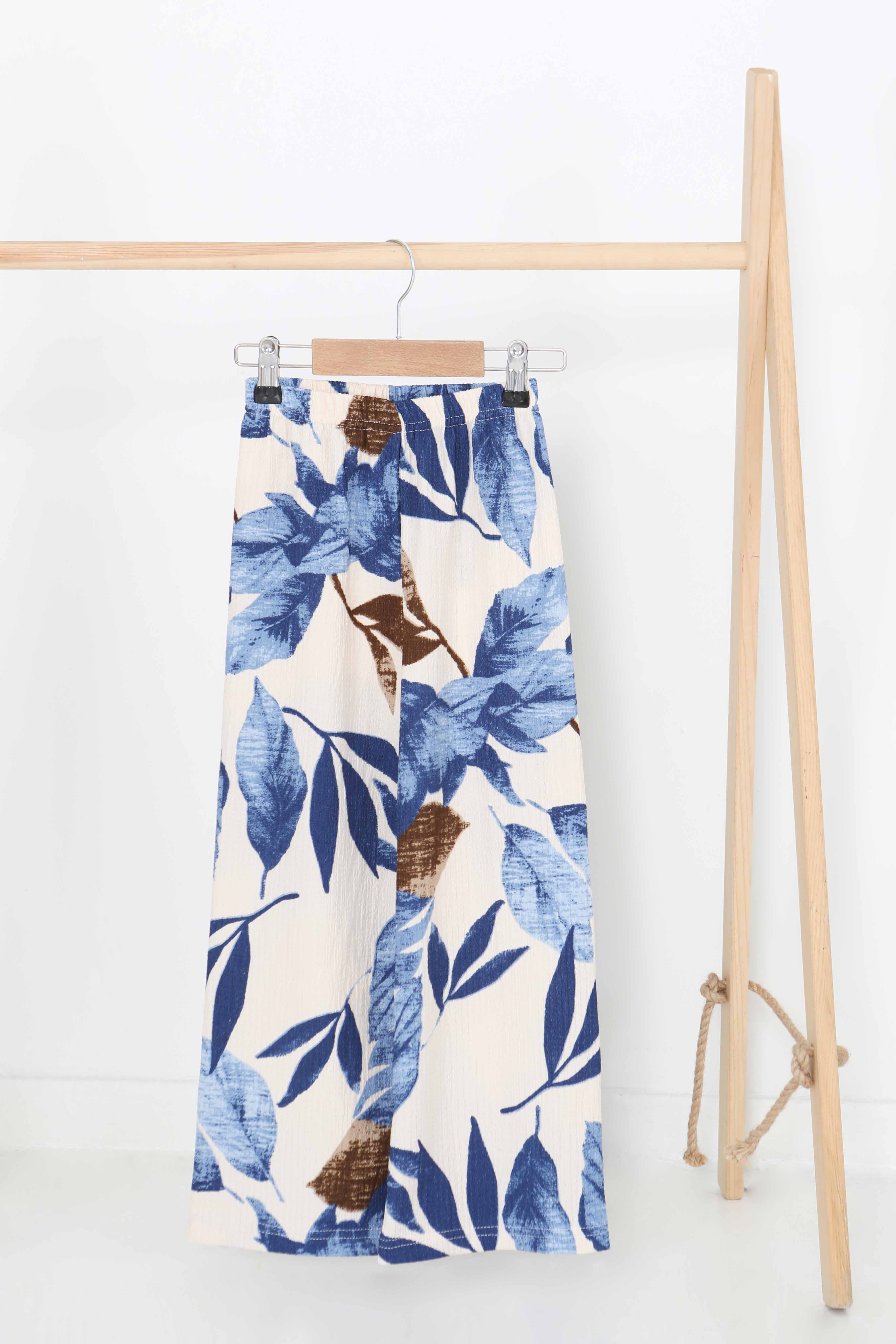 Kız Çocuk Saks Desenli Pantolon - 27381 - 1