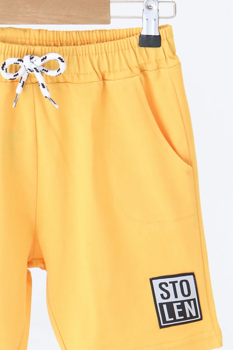 Kız Çocuk Sari Baskılı Şort - 27335 - TOFİSA