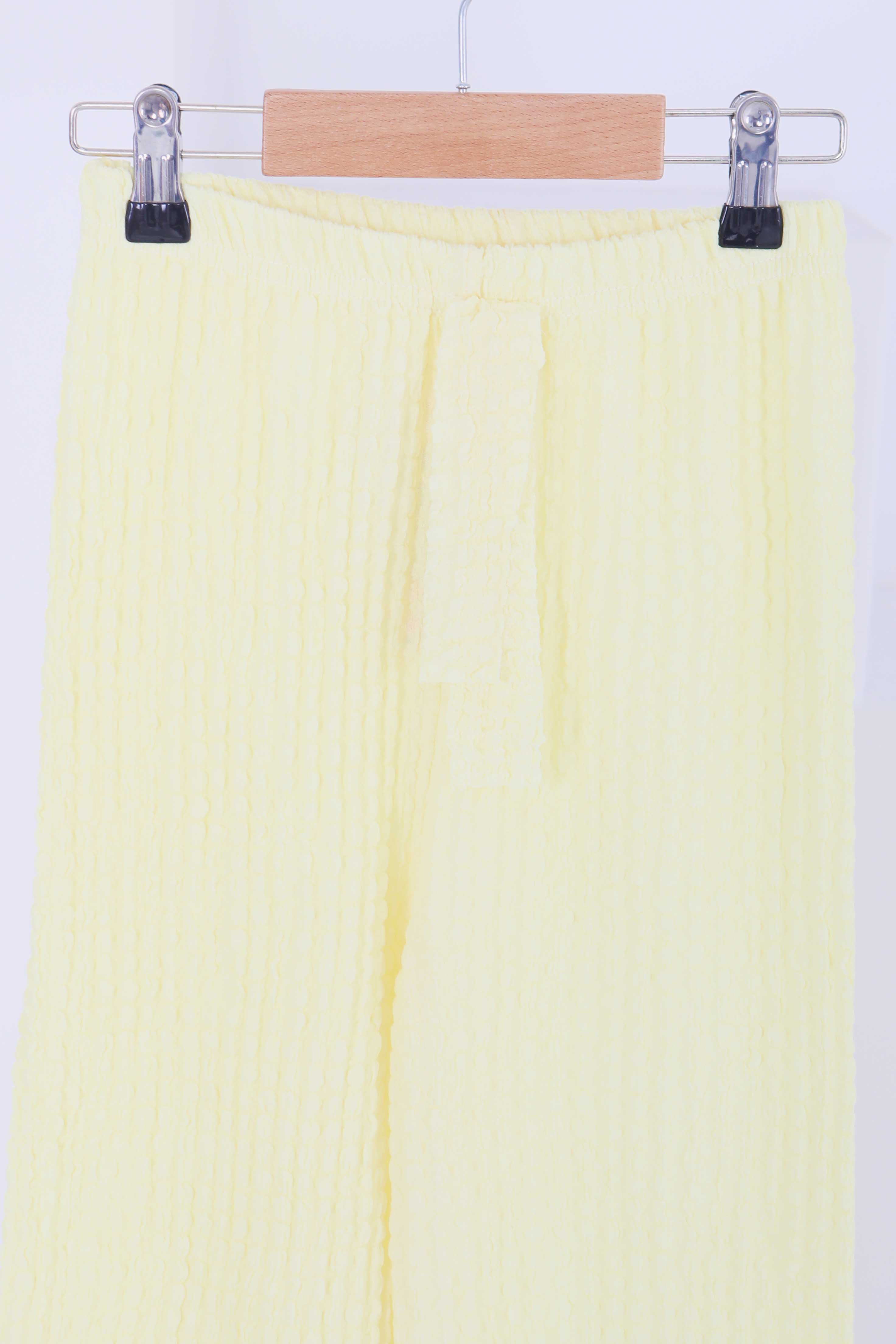 Kız Çocuk Sari Beli Lastikli Pantolon - 27447 - 2