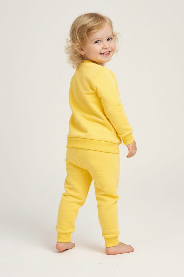 Kız Çocuk Sari Kanguru Cepli Takım - 28190-SARI - 2