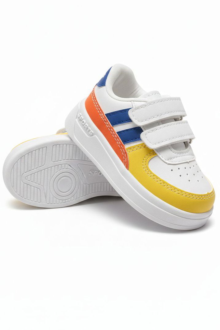 Kız Çocuk Sari-saks Cırtcırtlı Işıklı Spor Ayakkabı - 28198-SARI-SAKS - TOFİSA