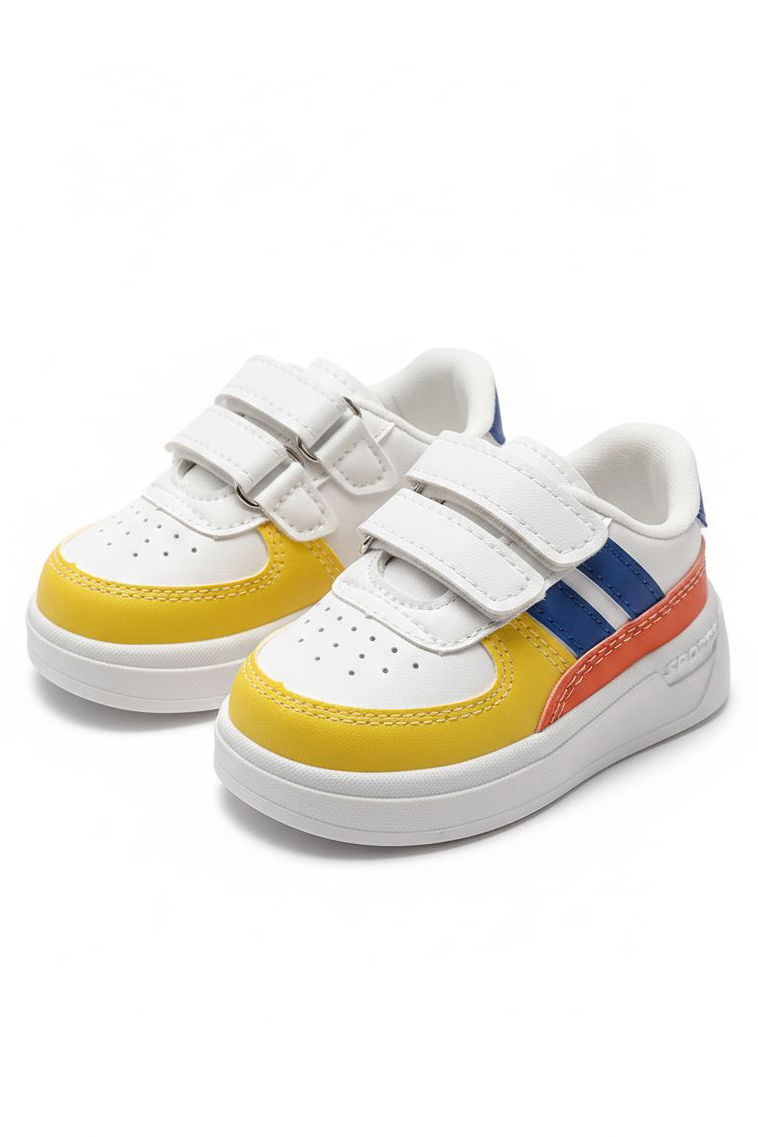 Kız Çocuk Sari-saks Cırtcırtlı Işıklı Spor Ayakkabı - 28198-SARI-SAKS - TOFİSA