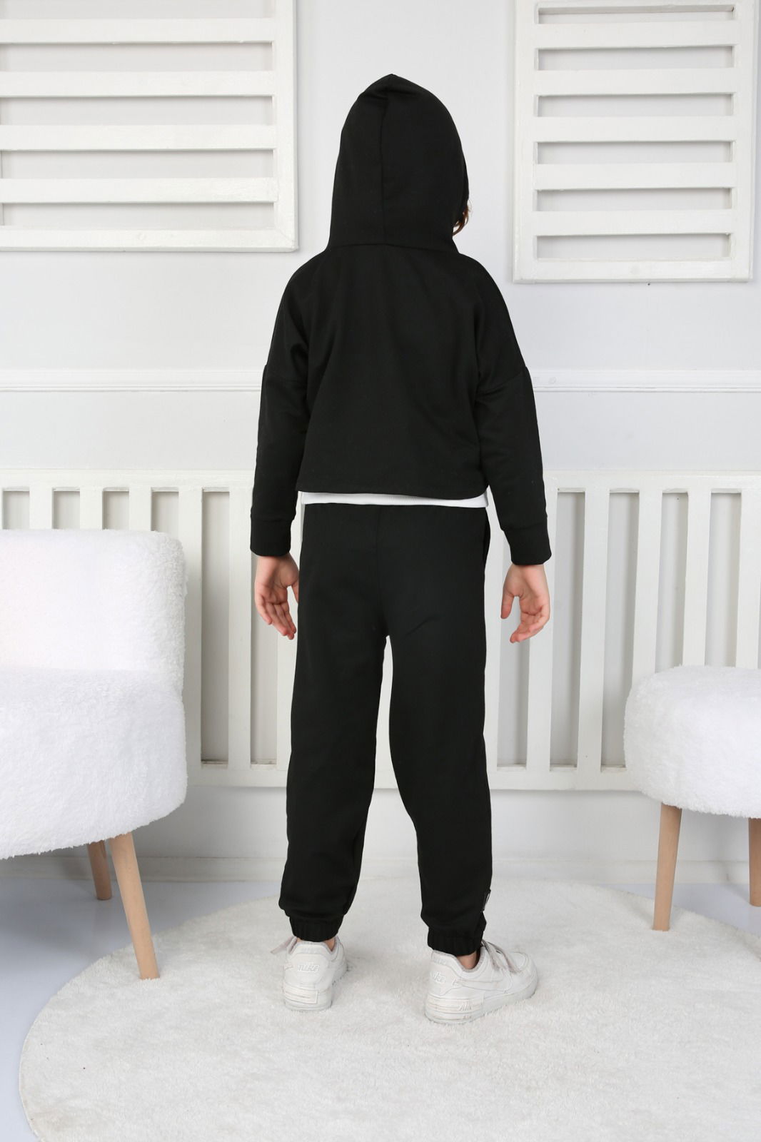 Kız Çocuk Siyah 3 lü Kız Çocuk Takım - 26721 - 4