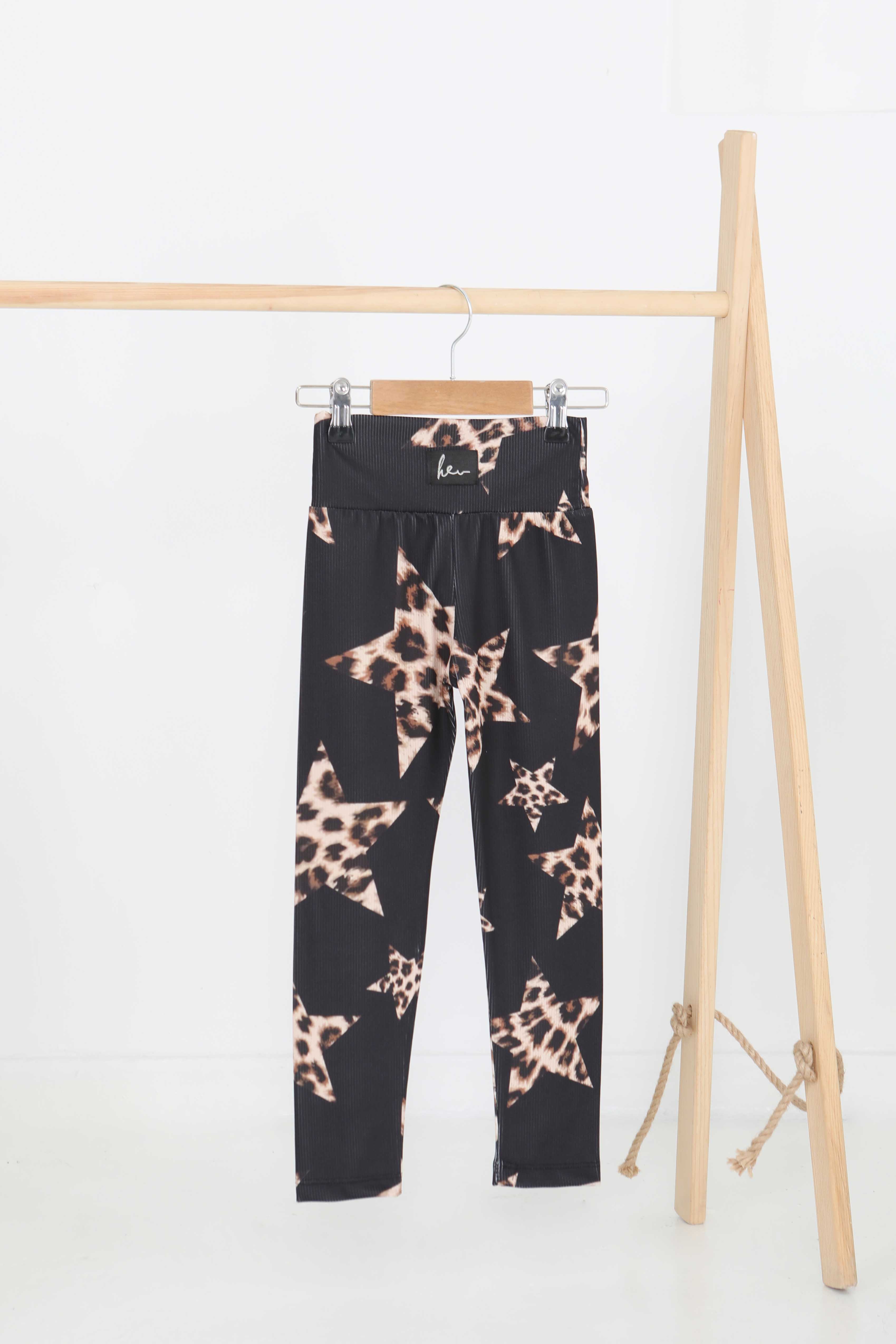 Kız Çocuk Siyah Baskılı Armalı Tayt - 27206 - 1