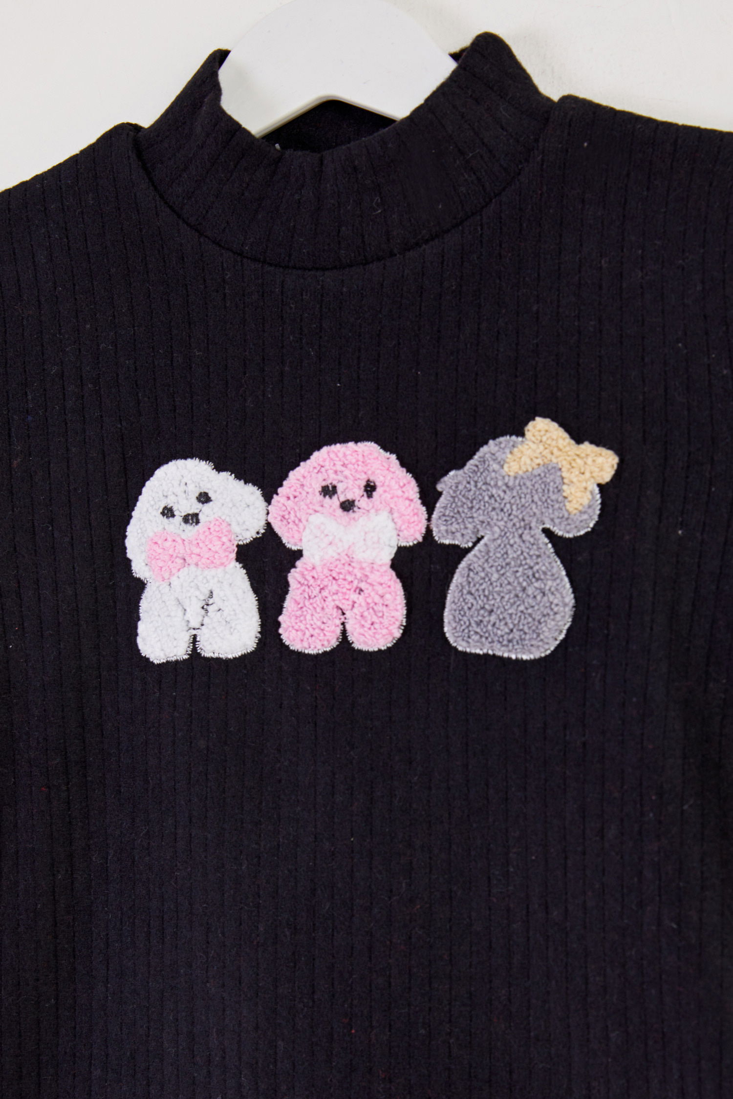 Kız Çocuk Siyah Baskılı Pijama Takımı - 26443 - 2